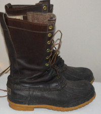 VTG LL BEAN BOOTS MAINE HUNTING SHOE USA INSULATED LEATHER DUCK BOOTS MENS 8 M