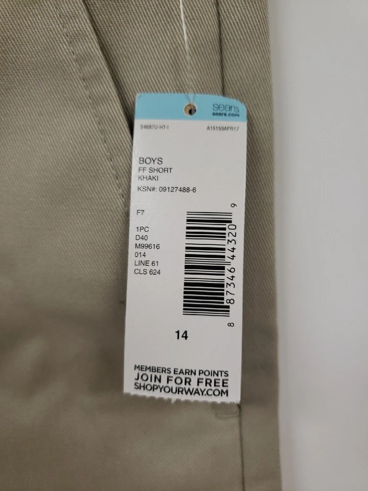 Pantalones Cortos Dockers Niños Beige Caqui Bolsillos Elastizados Aprobados Ropa Escolar Talla 14 Nuevos con Etiquetas Foto 2 de 4