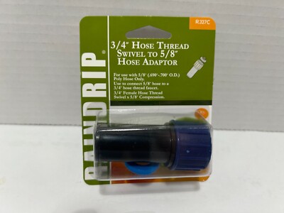 Raindrip R327C 3/4'' Hose Thread X 5/8'' Hose Adaptor For use with 5/8 Poly Hose