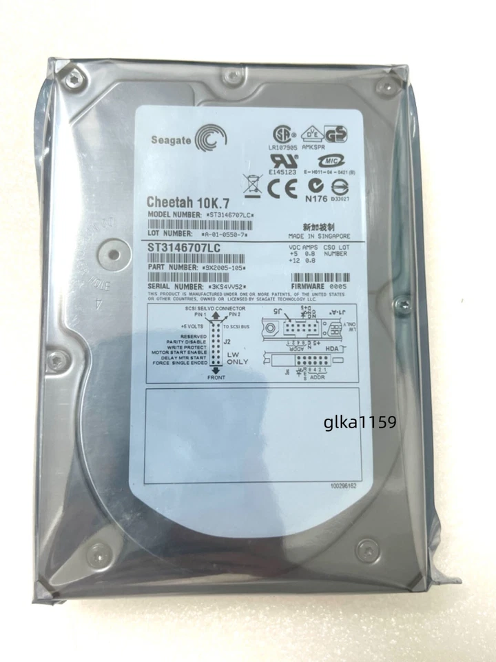 SEAGATE (ST3146707LC) 146GB 10K 3.5" SCSI HARD DRIVE HDD - Image 2 of 4