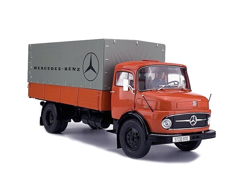 1966 MERCEDES BENZ L911 TRUCK TELONATO ORANGE W-DRIVER FIG 1 1966 MERCEDES BENZ L911 TRUCK TELONATO ORANGE W-DRIVER FIG 1