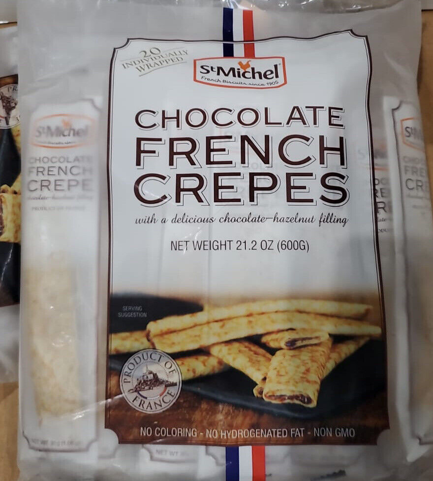 St Michel Chocolate French Crepes 21.2 oz-hazelnut Filling 20