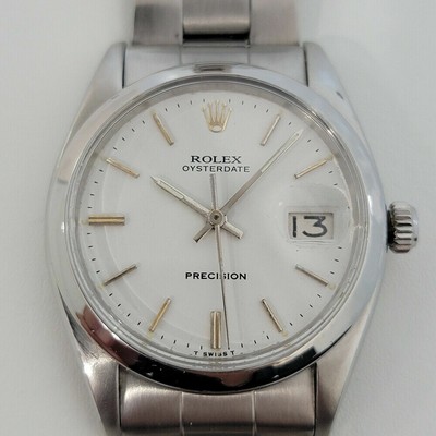 Mens Rolex Oysterdate Precision Ref 6494 34mm Hand-Wind 1950s Vintage RA241  | eBay