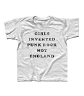 T-Shirt Kids Girls Invented Punk Not England Girl Music Birthday
