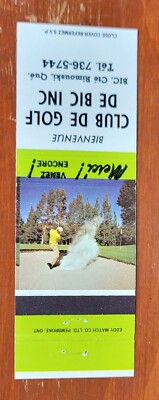 Matchcover Canada Quebec Rimouski Club de Golf De Bic Inc