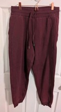 Lululemon Womens Sweatpants Scuba Joggers Red W5CVAS Drawstring Size 8