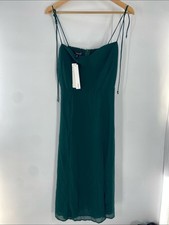 Aqua Dark Green Midi Dress Size M NWT