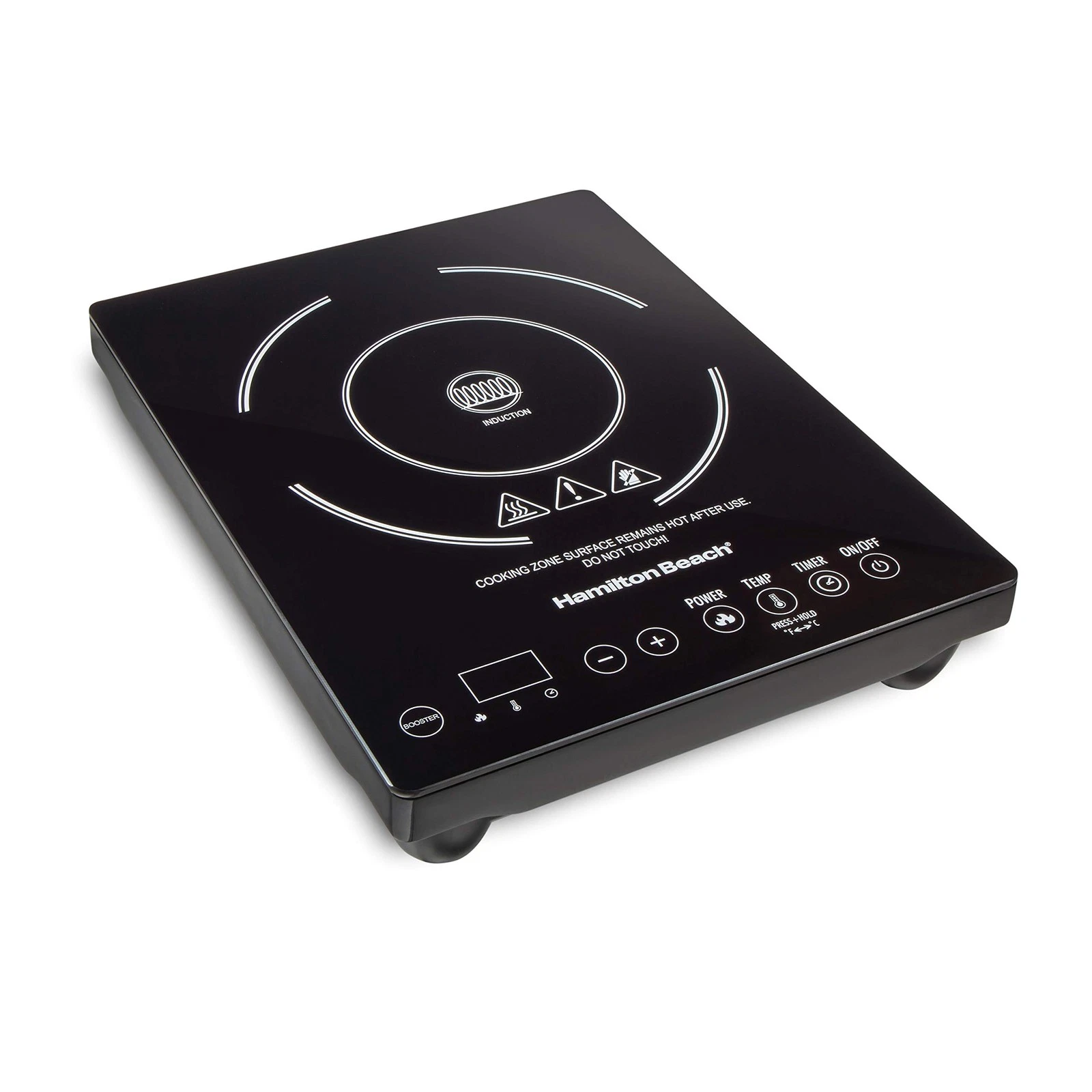 Hamilton Beach 34104 Portable Induction Cooktop Burner 1800W 10 Settings Black