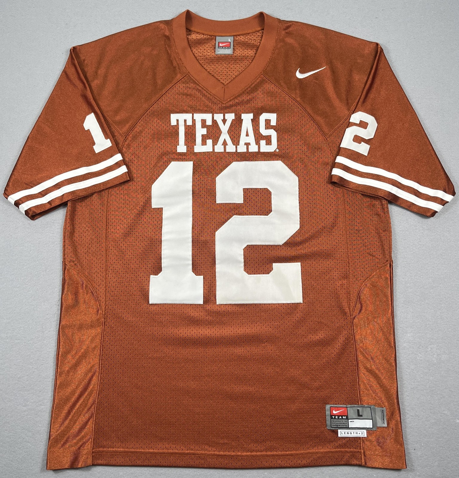 Nike Texas Longhorns Jersey Mens Large Orange NCAA Football #12