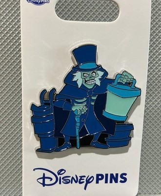 Disney 2024 Haunted Mansion The Hatbox Ghost - Glow In The Dark Pin, New
