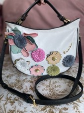 🌺💐 Braccialini Jasmine Fiori Bellissima Tema Vera Pelle Donna Borsa 💞🦋