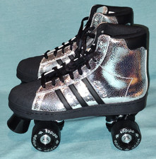 NEW Adidas Superstar 82 Cracked Silver Hi Women's Roller Skates JH5522 Size 8.5
