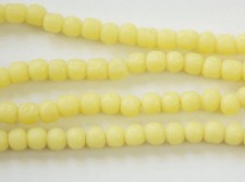 Vintage Yellow Baroque Glass Beads Japan 6mm 10  jpn002C