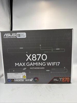 ASUS X870 MAX Gaming WiFi7 AMD AM5 ATX Motherboard, DDR5, PCIe 5.0 x16 Q-Release