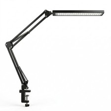 LED Schreibtischlampe mit Klemme 10W Dimmbar Tischlampe Leselampe Schwarz