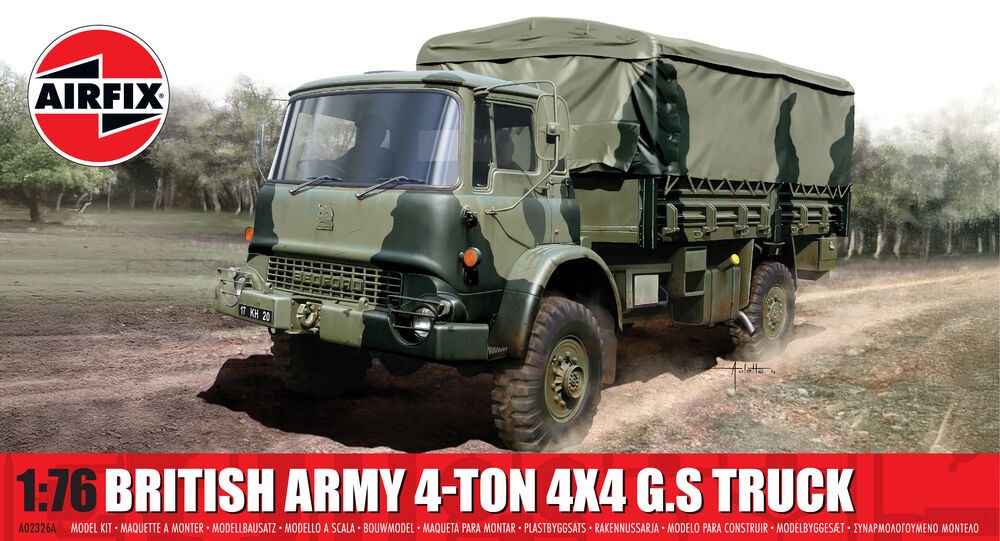 Airfix A02326A - 1/76 British Army 4-Ton 4 X 4 G.S Truck - New