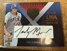 2008 USA Baseball National Team Signatures Black #16 Jordy Mercer Auto Card /249