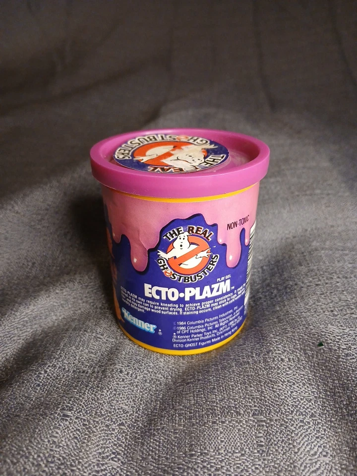 Kenner REAL Ghostbusters 1988 de colección púrpura Ecto-Plazm limo lata RARO sin juguete Foto 3 de 4