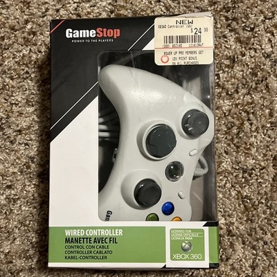 Microsoft Xbox 360 GameStop Wired Controller White (Used in box)