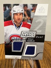 2008-09 SP Game Used Fabrics Dual Roman Hamrlik JERSEY!! Montreal Canadians