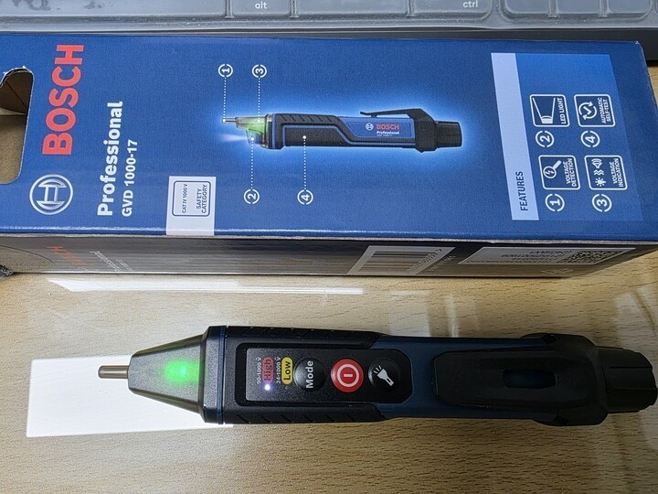 Bosch GVD 1000-17 Professional Non-Contact Voltage Detector 24V-1000V AC Tester