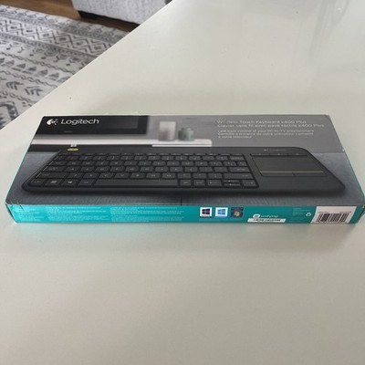 Logitech K400 Plus Wireless Touch Keyboard with Touchpad for PC connected TVs