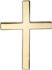 3D Cross Metal Car Sticker, 2.6 1.9 Inches Car Emblem Badge Deca Color: Gold