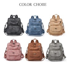 Faux Leather Backpack Purse Convertible Travel Shoulder Bag Satchel Handbag