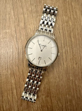 KOLBER GENEVE QUARTZ WHITE DIAL K-6046 20 SWISS MEN'S WATCH EXCELLENT CONDITION