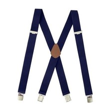 Suspenders for Men - Heavy Duty Adjustable Men  s Suspenders with 04- Navy Blue
