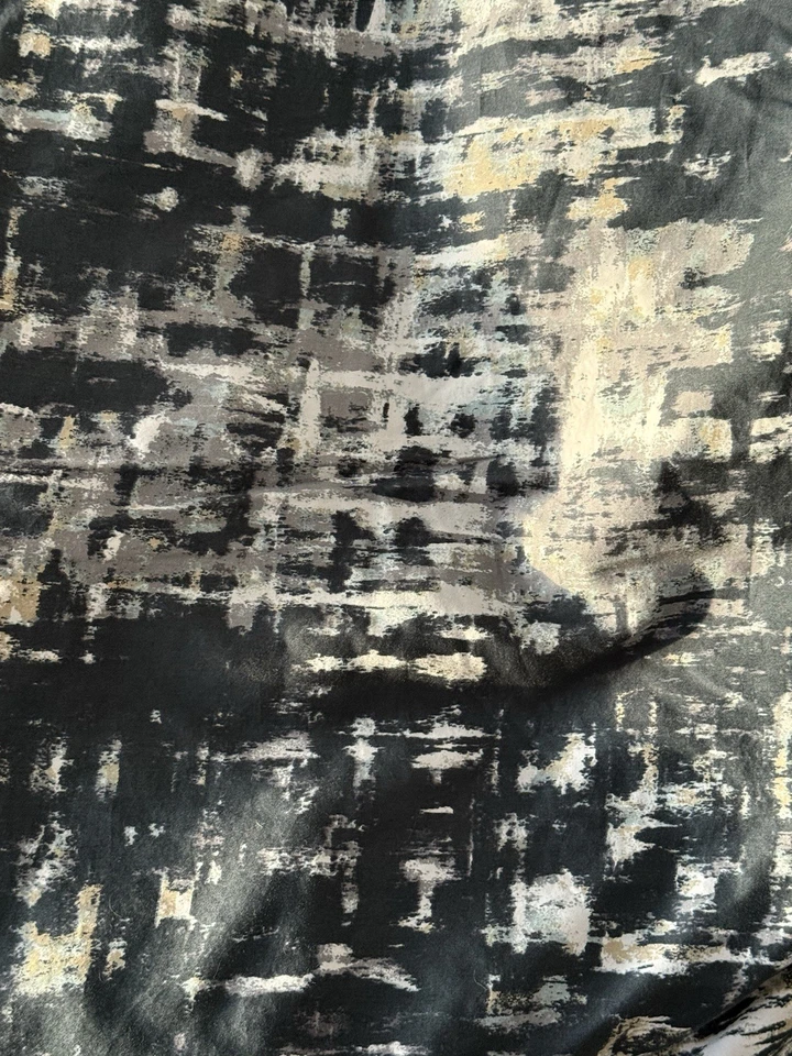 IKEA SKOGSLÖNN King Duvet Cover Only EUC Retired Abstract Painterly Gray Black - Image 2 of 4