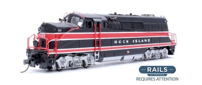 PROTO 2000 'HO' SPUR 8352 ROCK ISLAND SCHWARZ/ROT BL2 '429' DIESELLOK