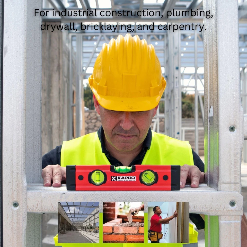 Kapro 779T 9 Inch Aluminum Magnetic Torpedo Level With Vpa Certified Vials - Image 2 of 4