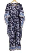 100% TARRIF FREE✅0% CHARGE 100%Cotton Hand Block Print Long Kaftan Dress KF-66