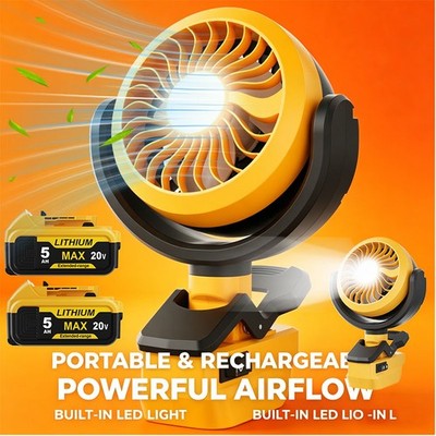1/ 2Pack 5.0Ah Battery For DEWALT DCB205-2 20V MAX Lithium-Ion  / Cordless Fan