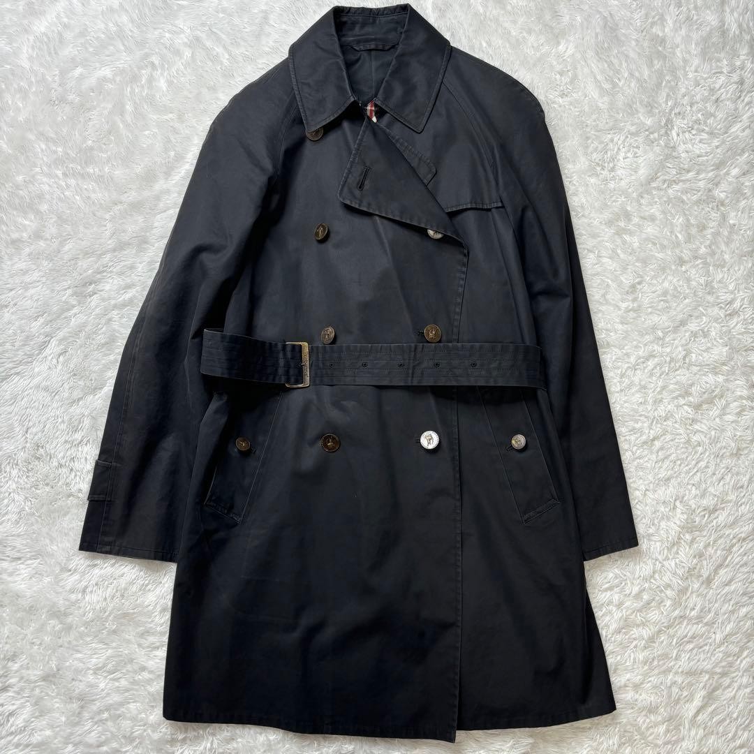 Vintage Burberrys Trench Coat Black Mid 9AR US S From Japan thumbnail 4