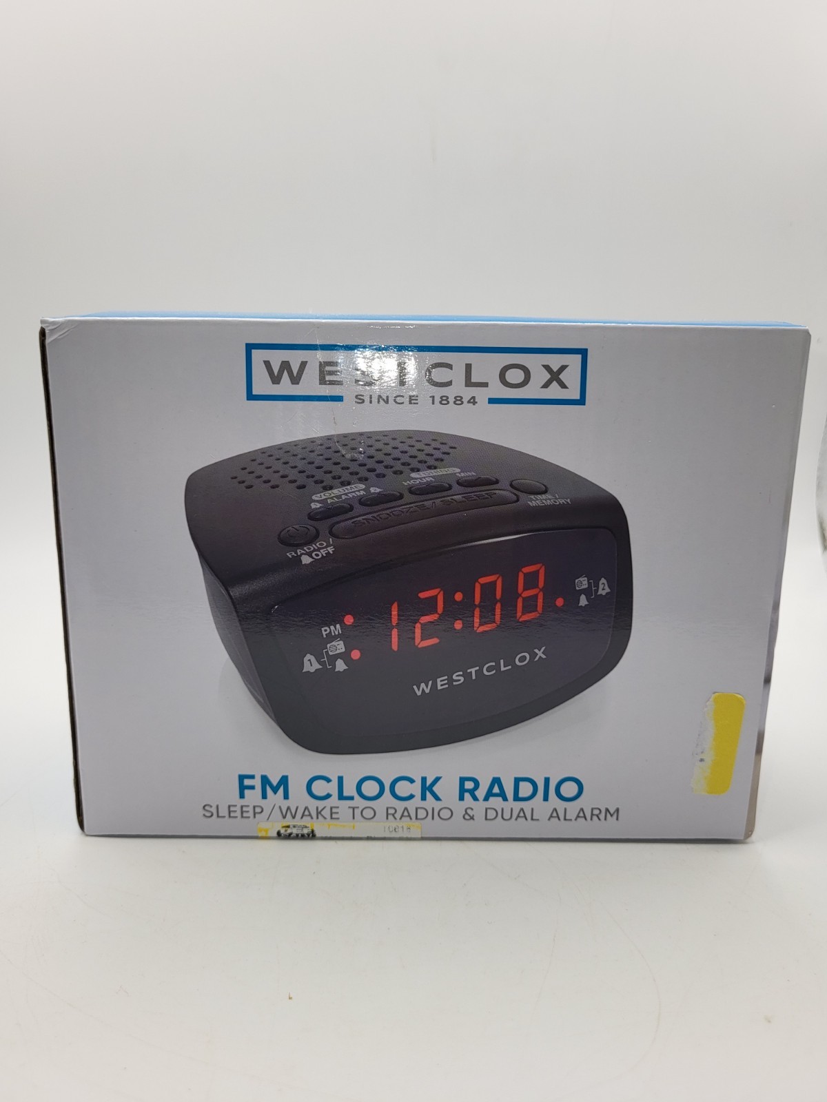 Westclox FM Clock Radio Dual Alarm Snooze Hi Lo Dimmer Model Black