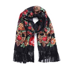 Traditional Ukrainian Tassel Scarf Wrap for Women Soft Scarves