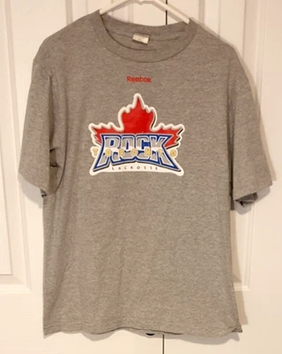 TORONTO ROCK LACROSSE Vintage Reebok Made in Canada Logo T-Shirt Grey Size Small - image 1 of 4