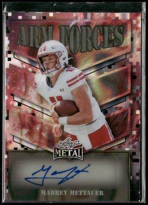 Mabrey Mettauer 2025 Leaf Metal #AF-MM1 Arm Forces Red Flood Auto Autograph /1