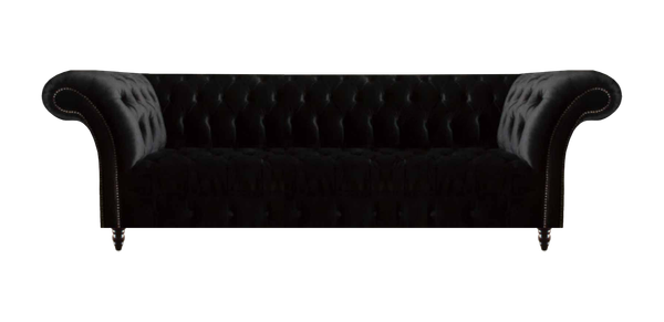 Chesterfield Komplett Schwarze Wohnzimmer Polstercouch Designer SitzmöBel-image