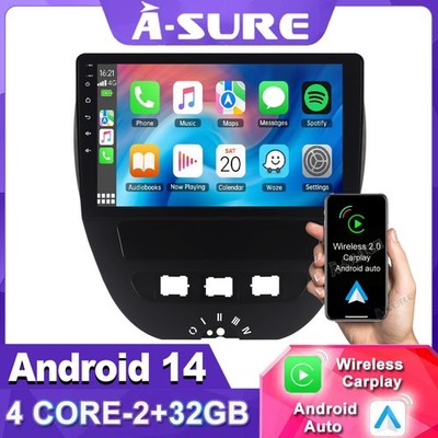 10'' Für Peugeot 107 Citroen C1 Toyota Aygo Carplay Android 14 32G Autoradio GPS