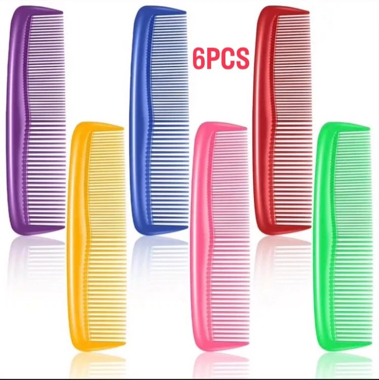 Juego de 6 paquetes de peines a granel, peines de viaje de bolsillo para mujeres y hombres, colores  Foto 2 de 4