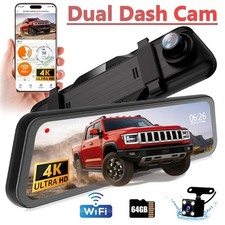 Mirror 9.66" Dual Dash Camera Front  Rear Dash Cam With 5G WiFi APP for Cars