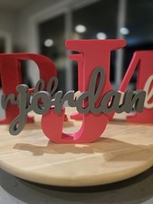 3D Printed Layered Initial And Name Sign