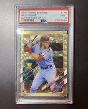 Marketplace image: PSA 9 2021 Topps Chrome Alec Bohm RC Superfractor 1/1 #119 Philadelphia Phillies
