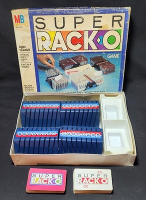 Vintage 1983 Super Rack-O  Card Game Milton Bradley Double Racks 99% Complete