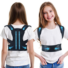 Posture Corrector for Kids Teenagers Adjustable Upper Back Straightener, S