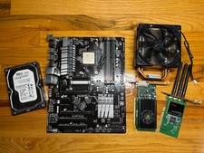 AMD CPU Motherboard GPU 12GB RAM Cooler WiFI Card Storage combo