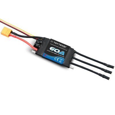 TOYTENSI 60A 2 6S Water-Cooled Brushless Marine ESC 2.91in x 1.61in x 0.47in 